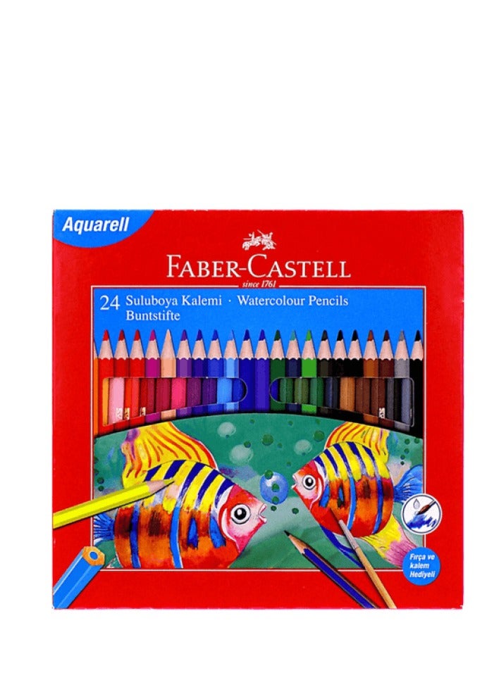 مجموعة أقلام ألوان مائية – 24 لون