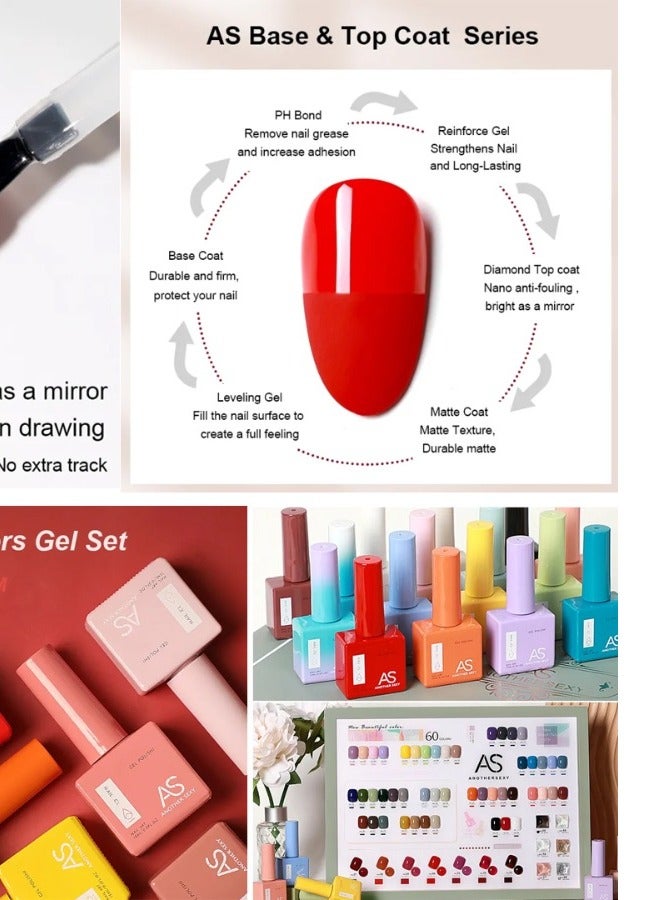 AS Pastel 60+3 Color Collection Nail Gel Polish Set OEM Custom Unique Bottle Gel Nail Polish - Image 1