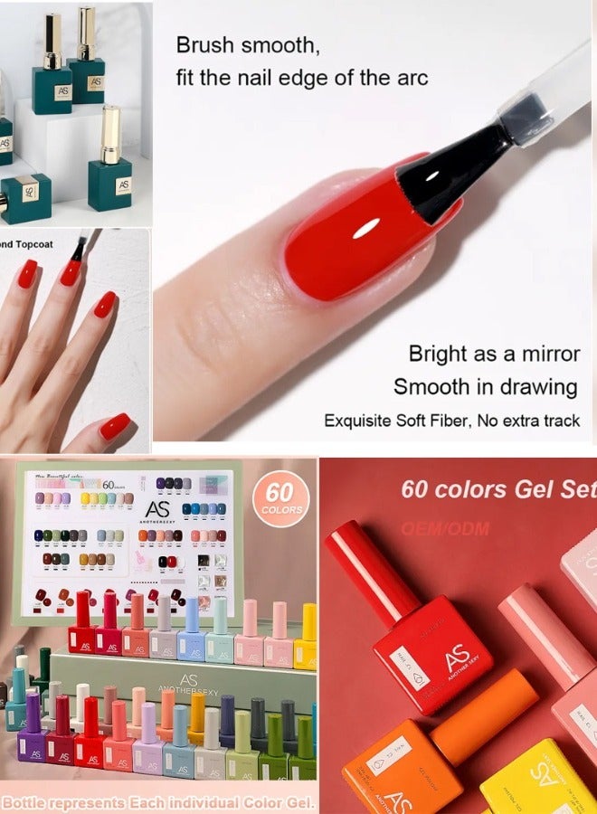 AS Pastel 60+3 Color Collection Nail Gel Polish Set OEM Custom Unique Bottle Gel Nail Polish - Image 2