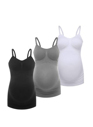 Support Nursing Tank Tops for Breastfeeding, Comfort Stretch Maternity Camisoles with Built in Bra, Comfy Sleeveless Maternity Basic Clothes, Summer Women's Maternity Tank Top (3 Pcs) - pzsku/ZC52D1D1B07CB4ED19180Z/45/_/1721208521/1f07789f-3c08-47e4-a173-54a13ca004b5