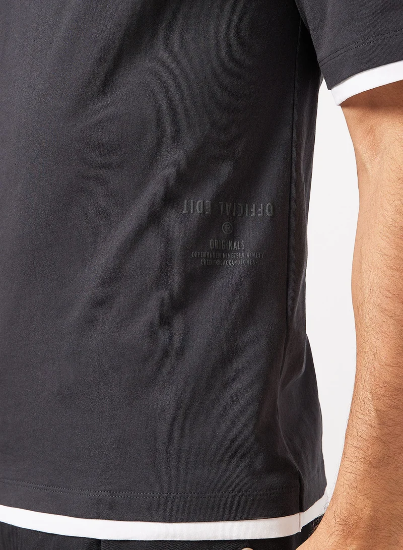 JACK & JONES Layered Hem T-Shirt