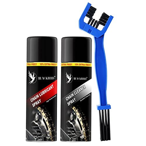 BLACKBIRD Bike Care Kit, 1 Pcs Each - Chain Lube 220ml, Chain Cleaner 220ml and 1 Pc Chain Cleaning Brush - Image 1
