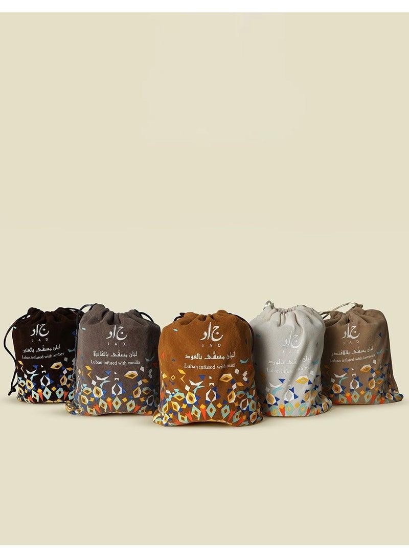 جاد مجموعة بخور مسقي اللبان من جاد- بالعنبر- باللافندر-بالعود-بالورد-بالفانيليا 400جم - Image 1