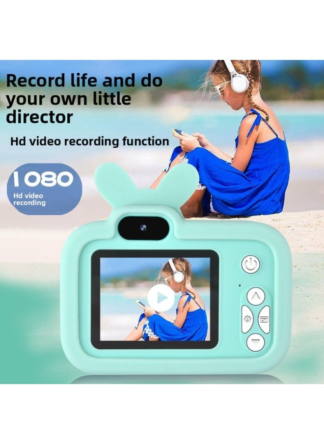 Y8 Cartoon Camera HD Children Digital Camera Cross Border Portable DSLR Camera Toy Kids Birthday Gift-Color:Little Bear List Photo Blue  - Image 5