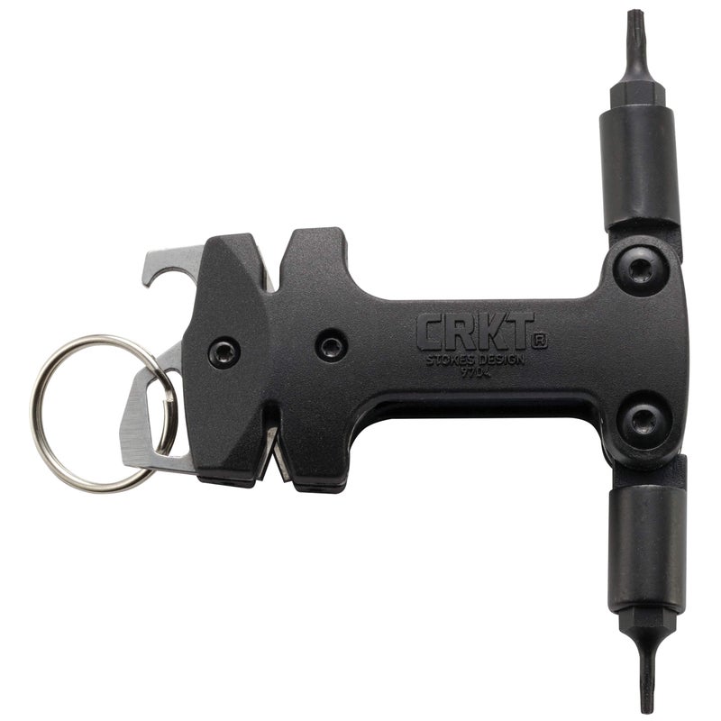 CRKT Knife Maintenance Tool Accessory: Torx T6 and T8, Field Sharpener, Bottle Opener, Flat Screwdriver, Glass-Reinforced Nylon Handle, 9704 - Image 1