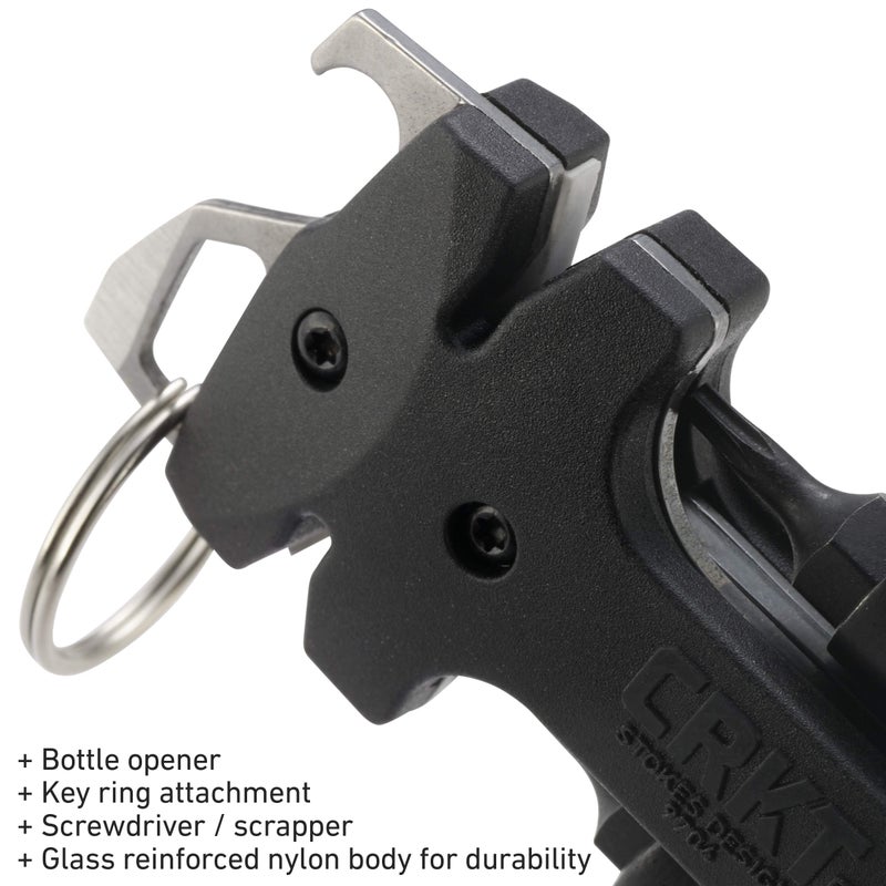 CRKT Knife Maintenance Tool Accessory: Torx T6 and T8, Field Sharpener, Bottle Opener, Flat Screwdriver, Glass-Reinforced Nylon Handle, 9704 - Image 5