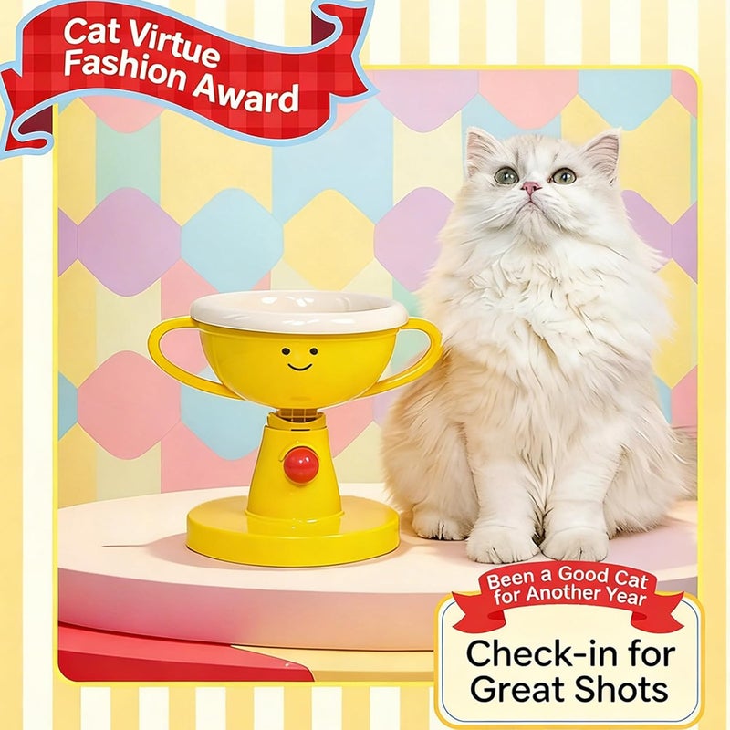 Environmentally Safe Cats Bowl Ensuring Pet Healths with Regulable and Nonslip Base for Secure Feeding Travel Bowl - Image 2