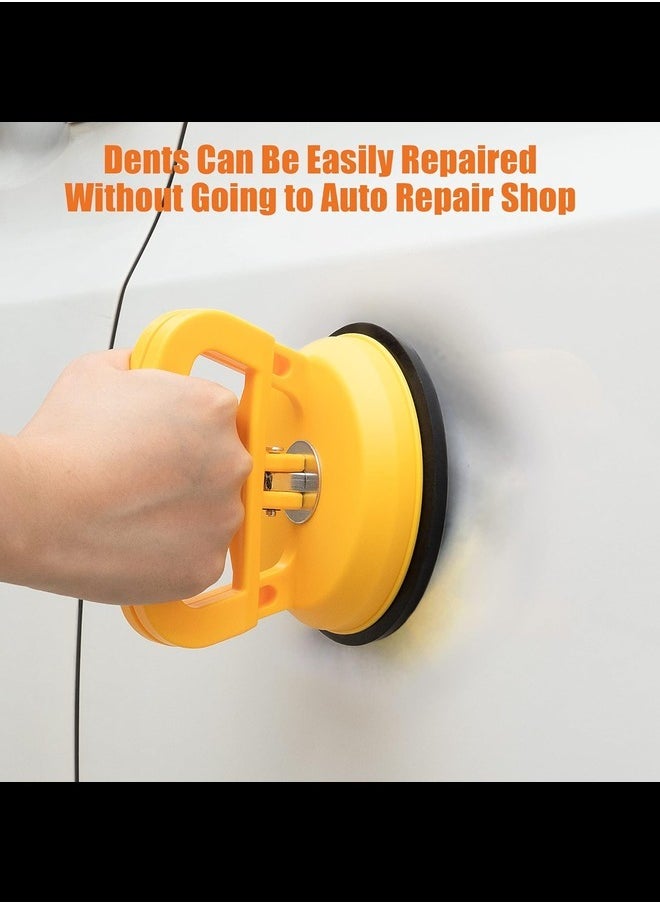 Generic - Car Dent Puller Removal Kit, Car Body Dent Ding Remover Repair Puller Sucker, Dent Remover Tool for Car Suction Cup with Cleaning Towel Yellow - Image 1