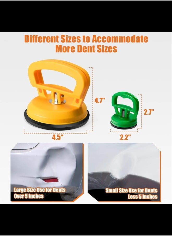 Generic - Car Dent Puller Removal Kit, Car Body Dent Ding Remover Repair Puller Sucker, Dent Remover Tool for Car Suction Cup with Cleaning Towel Yellow - Image 1