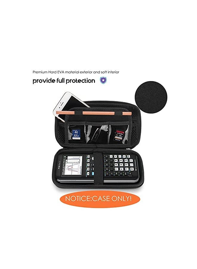 Procases - ProCase Hard EVA Case for Texas Instruments Ti-84 Plus CE, Durable Travel Storage Carrying Box Protective Bag for Ti-84 Ti-83 Ti-85 Ti-89 Ti-82 Plus/C CE Graphing Calculator and More -Black - Image 1
