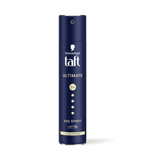 TAFT Schwarzkopf Ultimate Hair Spray For Hair With Crystal Shine | Hold 5+ For 72H hold | Protects From Wind And Humidity | No Stickiness | Easy To Brush Out | For Salon Like Finish - 250Ml. - Image 1