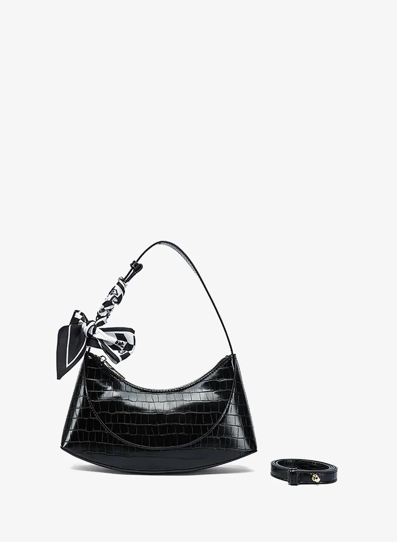 فايور Curved Croco Hobo Bag BD 186