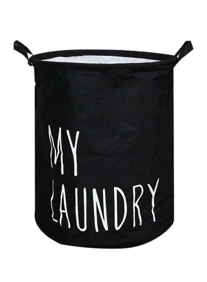 NIBEMINENT Creative Multifunctional Storage Bucket Laundry Basket Black 35x45centimeter