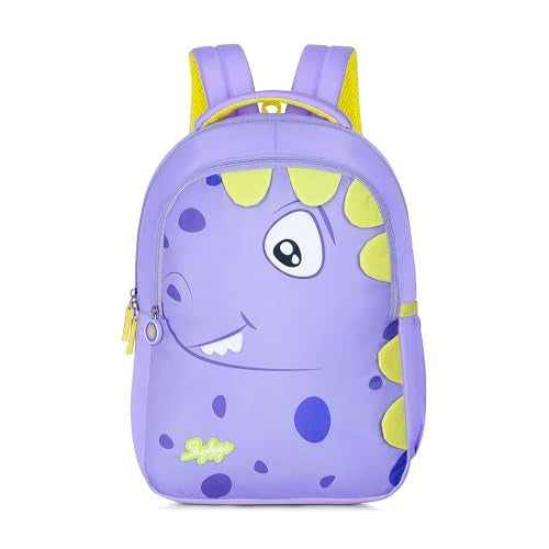 Skybags Dino 01 School Backpack Purple - Image 1