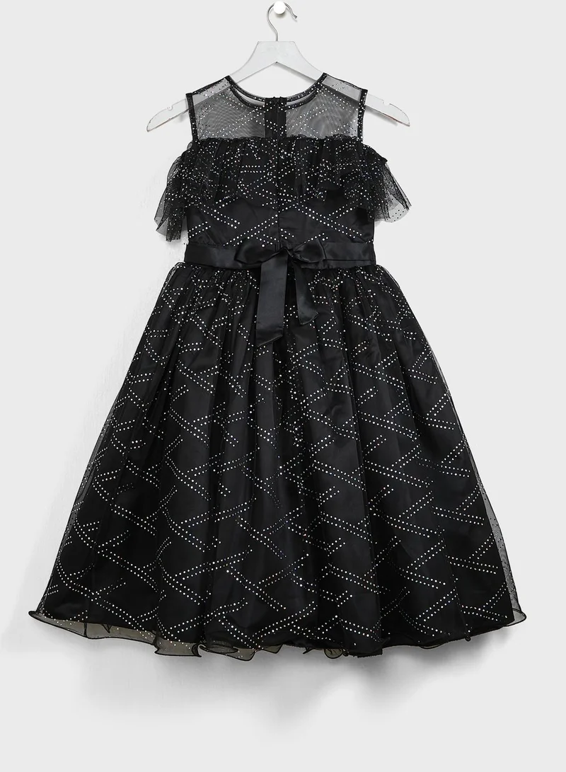 Little Golden Apple Little Fancy Mesh Dress