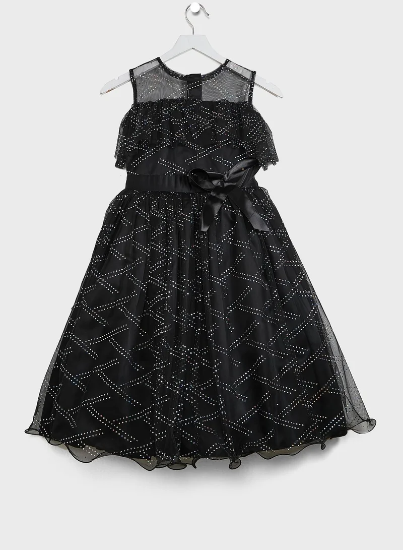 Little Golden Apple Little Fancy Mesh Dress