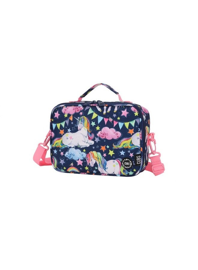 CUBS Unicorn Print Waterproof Lunch Bag With Removable Shoulder Strap Carrying Your Favorite Meals To School Work Or While Traveling - Image 2