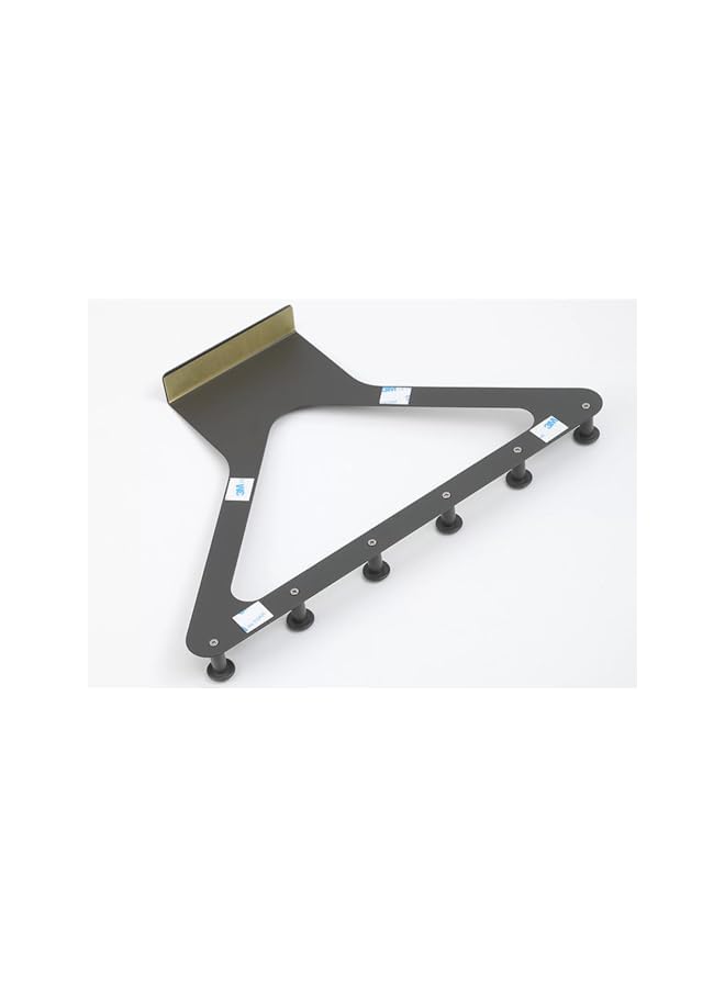 PROMASS Grey Over The Door Hook Rack - Self Adhesive - 6 Organizer Hooks for Towels, Jacket, Coats, Clothes, Stylish Smart Over Door Hanger for Home or Office Use - Image 3