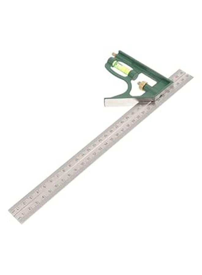 Green Stainless Steel Angle Ruler Protractor Miter Gauge Precision Carpenter Tool - Image 1