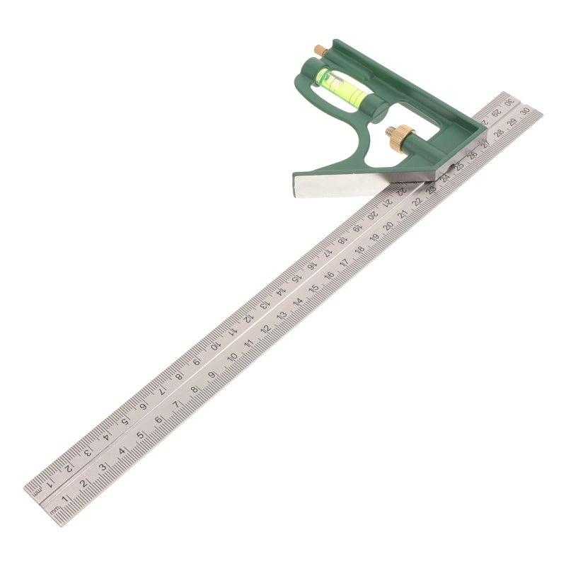 Green Stainless Steel Angle Ruler Protractor Miter Gauge Precision Carpenter Tool - Image 2