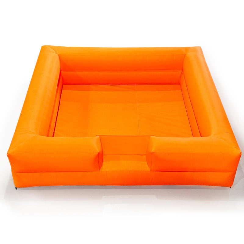 OZIS 10FT Ball Pit Inflatable Foam Pit with Builtin Blower Portable Foam Party Pit for IndoorOutdoor Activities Easy to Setup Orange - Image 3