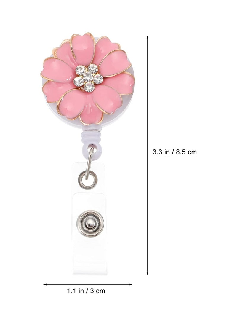 Excefore Retractable Badge Holder, 2 Pcs Badge Reel Badge Holder Retractable Reel Holder Id Badge Holder Clip ID Name Badge Holder Reel Clip On Card Holders For Office Workers Nurse Doctors Teachers  - Image 4