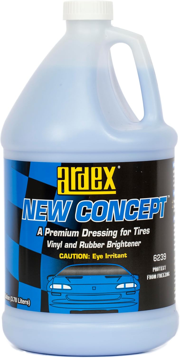New Concept Tire & Trim Shine - Vinyl, Dash, Seat, Plastic & Rubber Dressing (16 oz, 32 oz, 1 Gal.) - DIY Like The Pros (1 Gal)
