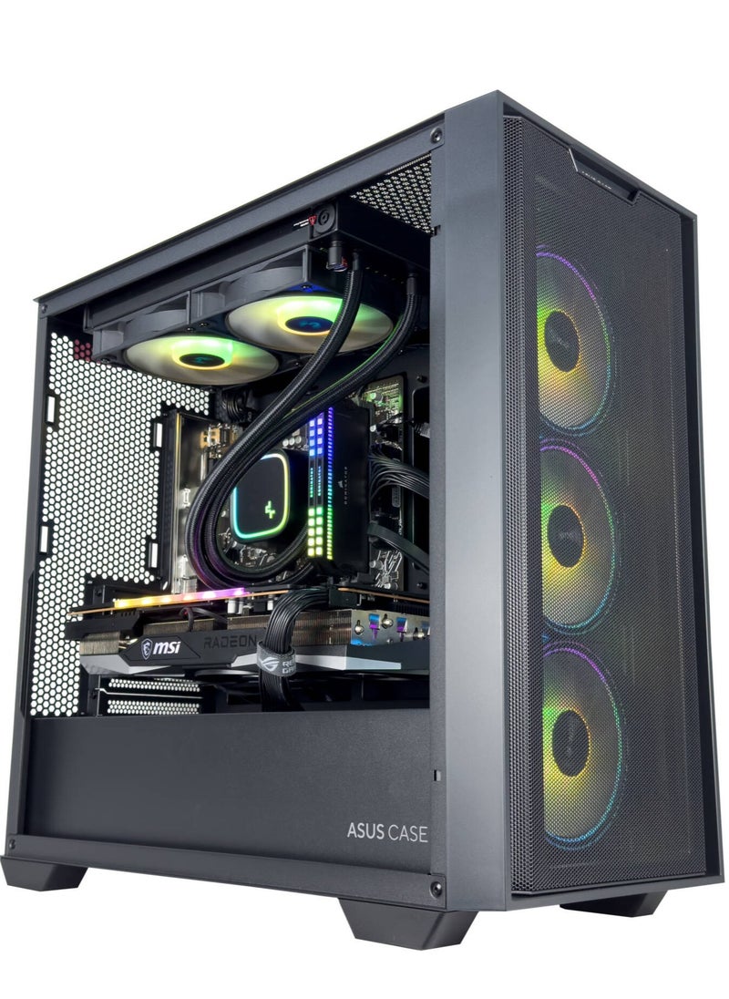 NANOTECH - Carbide Gaming PC - Intel Core i5-14400F Desktop Processor, 10 Cores & 16 Threads, DDR5 32GB (2*16) Ram, Nvidia GeForce RTX 4060 8GB OC Edition GDDR6 Graphics Card, 2TB NVMe M.2 SSD, 2 Fan Digital AIO Liquid Cooler, 750W 80 Plus Standard Power Supply, Windows 11 Pro | Wi-Fi - Image 1