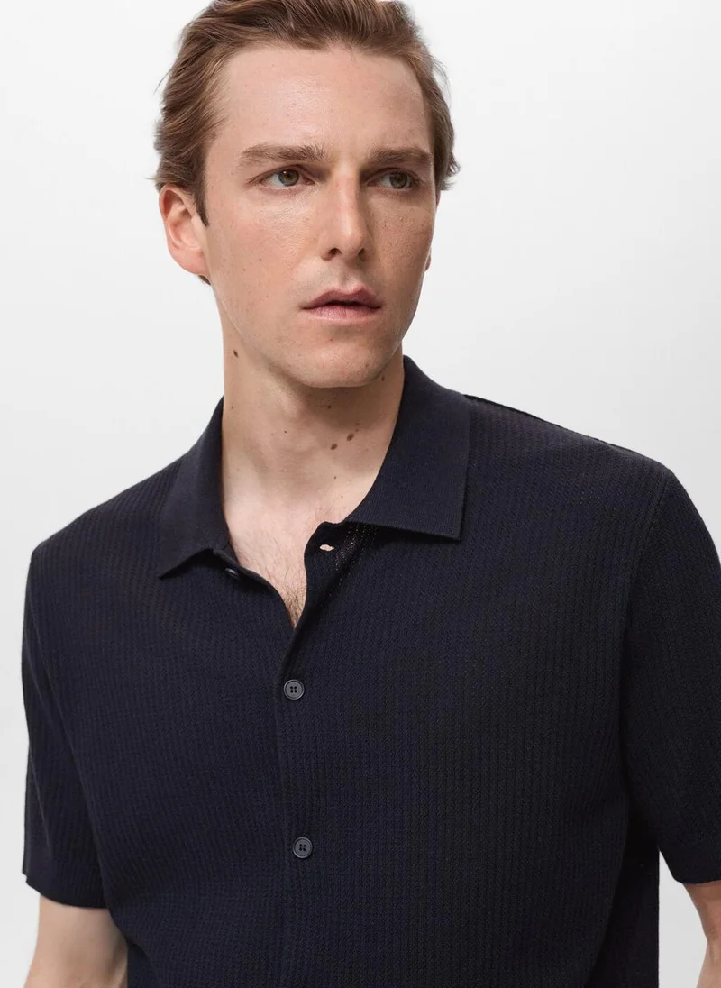 Mango Man  Rib-knit shirt for Men | Best Price UAE