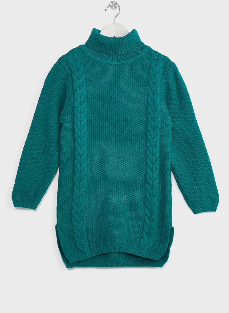 Pinata Girls Turtle Neck Oversize Sweater Dress