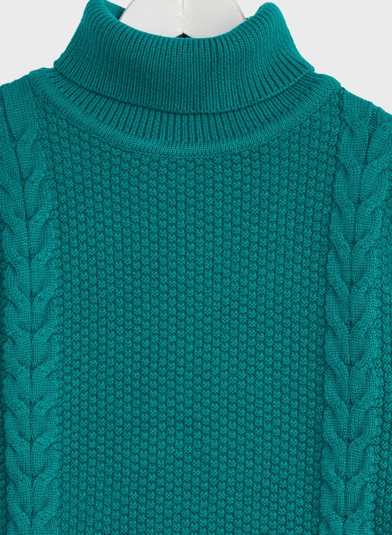 Pinata Girls Turtle Neck Oversize Sweater Dress