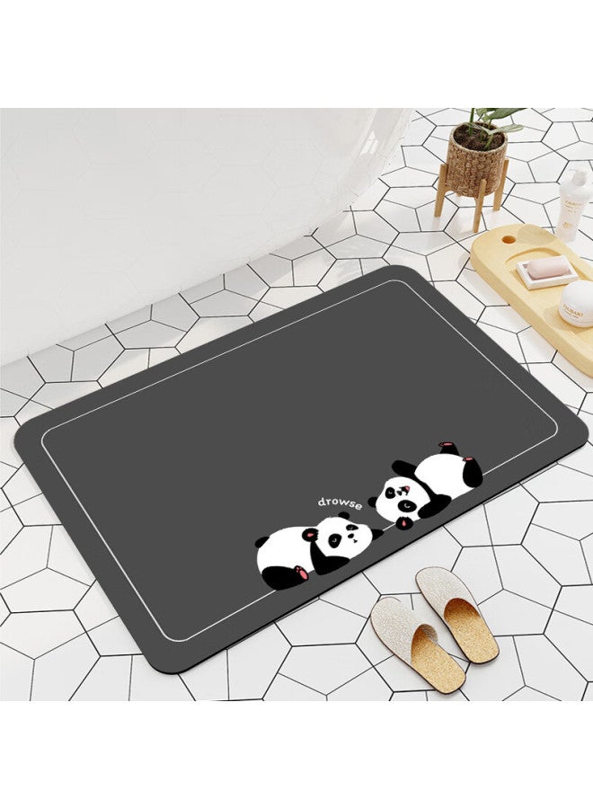 Yishang Bathroom Mat, Absorbent Bath Mat, Non-slip Mat For Bathroom, Quick-drying Foot Mat For Toilet Entrance, 40*60 - Image 2