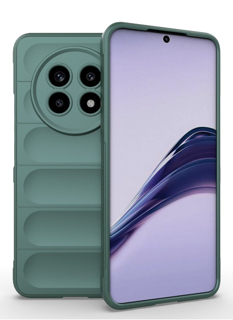 Generic Phone case cover Magic Shield TPU + Silicone Shockproof Phone Case For Realme 13 Pro / Realme 13 Pro Plus (Dark Green)  - Image 1