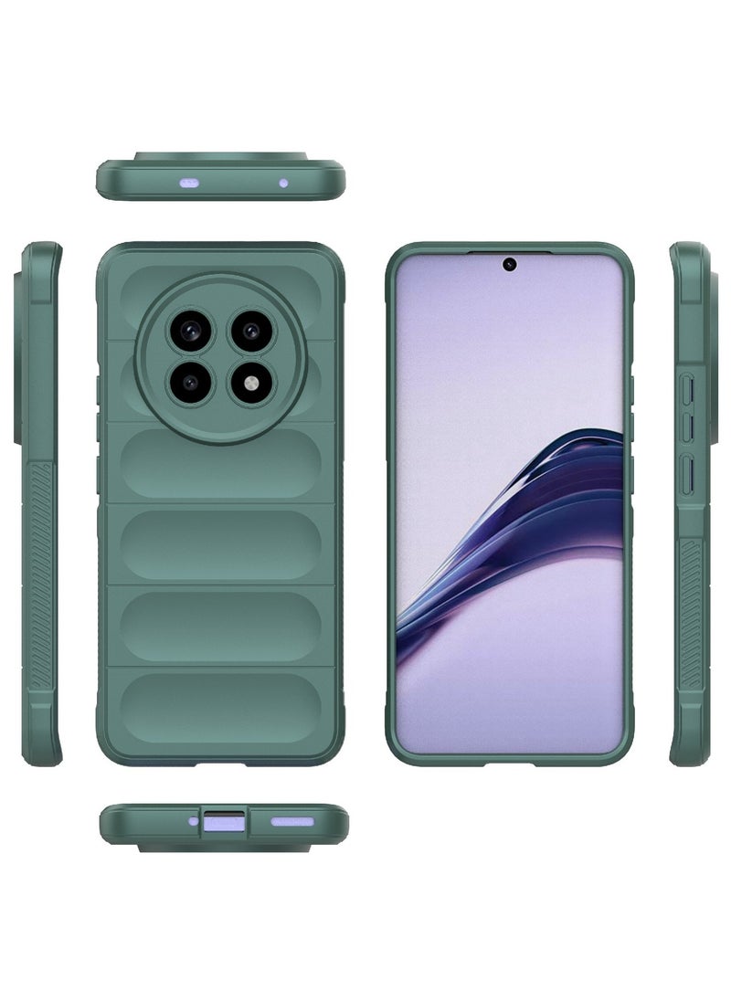 Generic Phone case cover Magic Shield TPU + Silicone Shockproof Phone Case For Realme 13 Pro / Realme 13 Pro Plus (Dark Green)  - Image 3