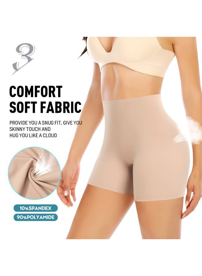 Werena Seamless Shaping Boyshorts Panties for Women Slip Shorts Under Dress Shapewear Shorts Tummy Control Underwear, #31 Beige(slip Shorts)-add1, XXL - Image 5