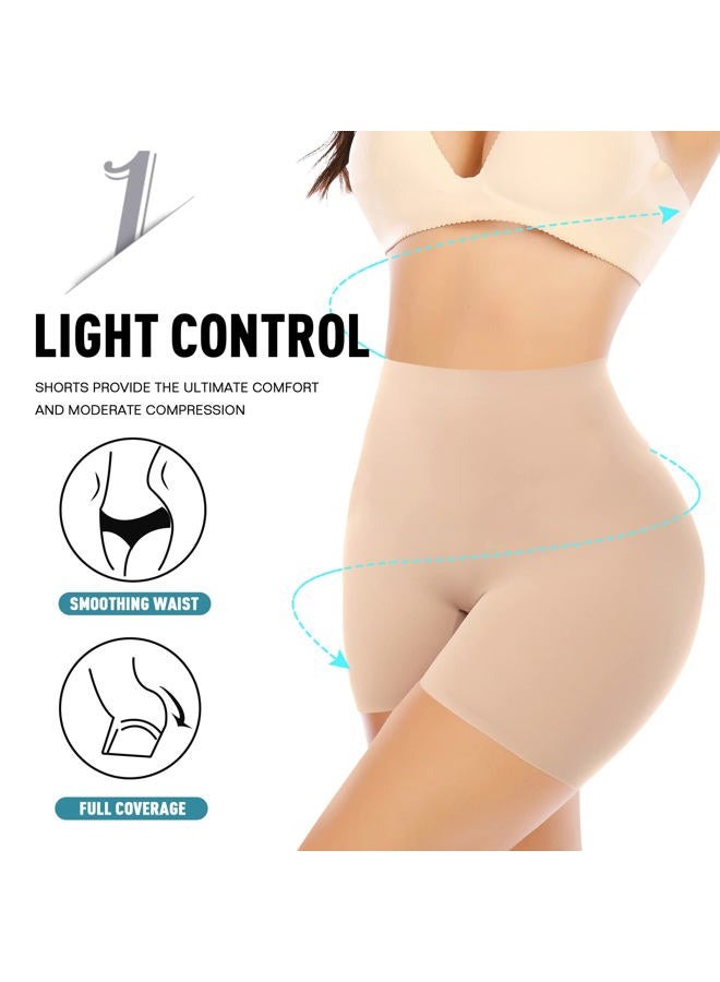 Werena Seamless Shaping Boyshorts Panties for Women Slip Shorts Under Dress Shapewear Shorts Tummy Control Underwear, #31 Beige(slip Shorts)-add1, XXL - Image 3