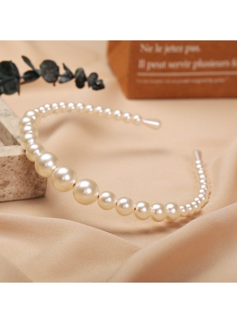 Huitich Elegant Headband Hair Accessory for Girls Silver - Image 5