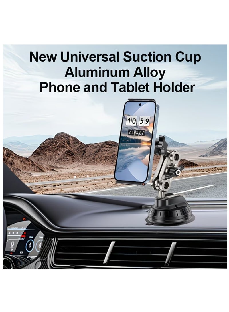 Ainawo Tablet Mount for Truck, Car Tablet Holder Heavy Duty Super Suction Cup/Adhesive Base iPad Stand for Dash Windshield Wall Vehicle Desk, 360° Metal Bracket for 4.7-12.9" iPad Pro/Air/Mini/Galaxy - Image 2