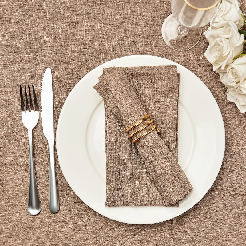 Mebakuk Cloth Napkins Set of 12 Premium 17 x 17 Inch Solid Washable Linen Style Napkins Soft Table Napkin for Wedding Party Restaurant Dinner Parties