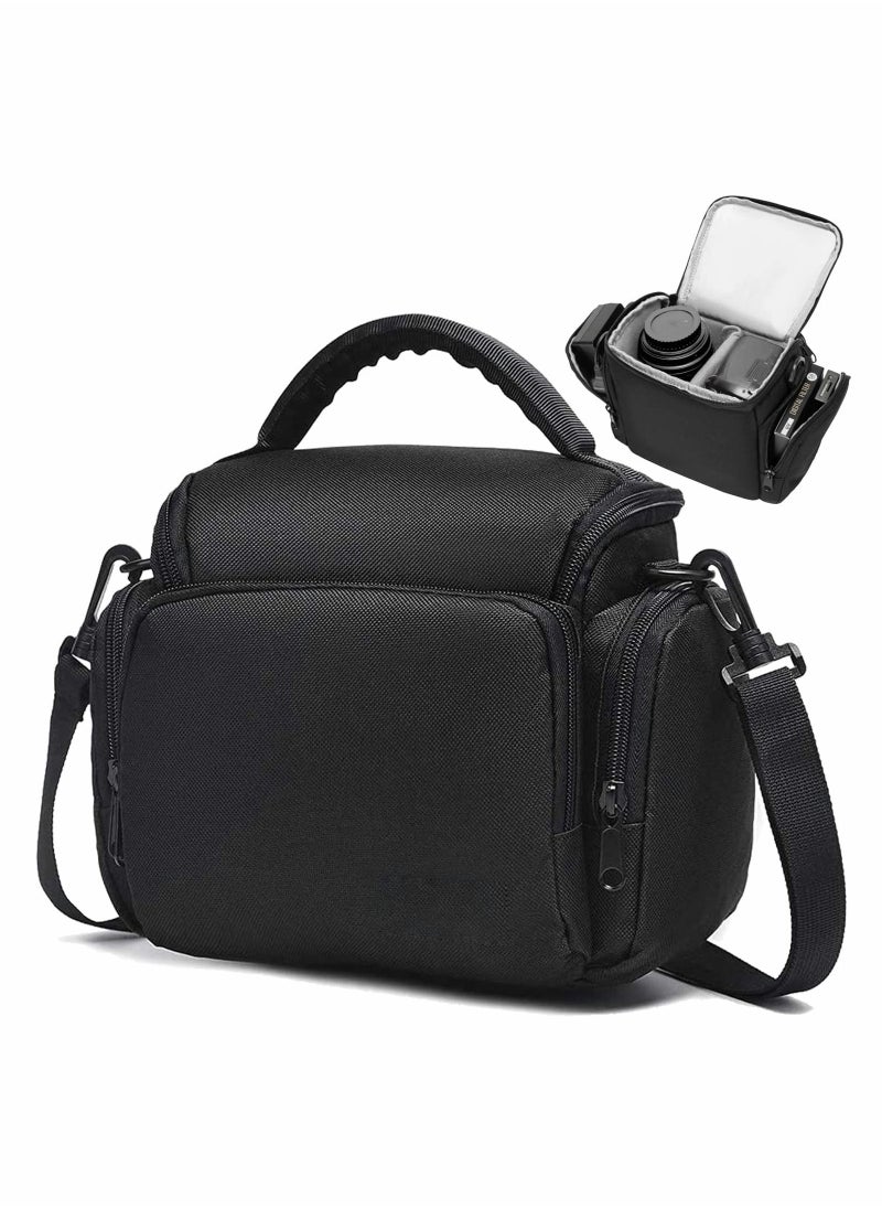 Excefore Camera Bag, Single Shoulder Crossbody Camera Case for Canon Nikon Sony Panasonic Olympus SLR DSLR Mirrorless Cameras and Lenses Waterproof Black  - Image 1