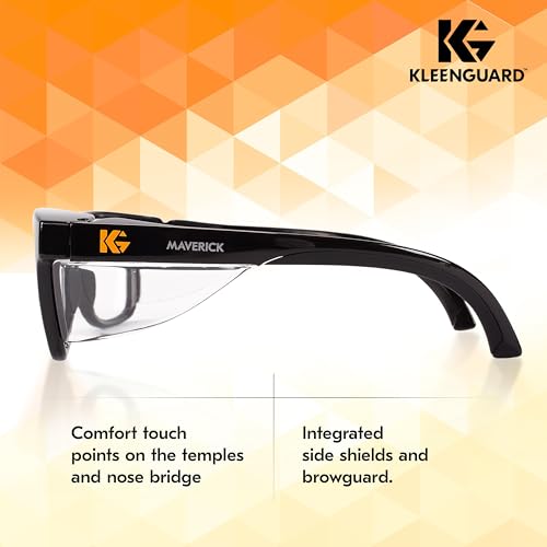 Kleenguard™ V30 Maverick™ Safety Glasses (56567), Clear Lenses with KleenVision™ Anti-Fog coating, Black Frame, Carrying Case, Eyewear for Men and Women - Image 4