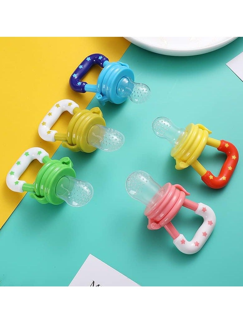 Baby Food Feeder,4 pcs Baby Teething Dummy Fresh Fruit Pacifier Infant Silicon Pacifier Fruit Teethers for Baby Food Supplement Feeding Device - Image 3