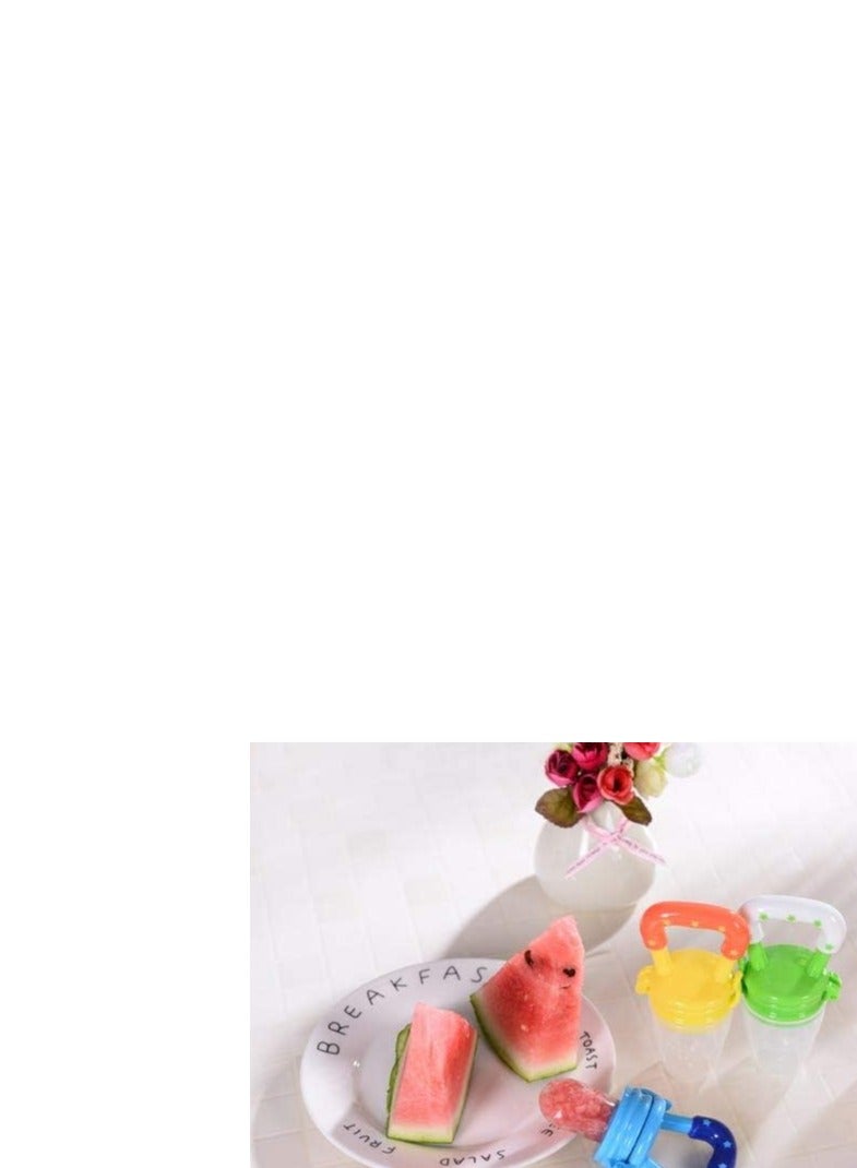 Baby Food Feeder,4 pcs Baby Teething Dummy Fresh Fruit Pacifier Infant Silicon Pacifier Fruit Teethers for Baby Food Supplement Feeding Device - Image 5