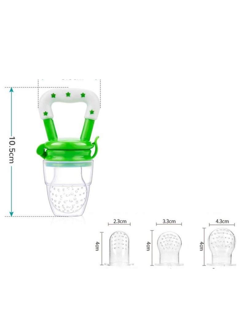 Baby Food Feeder,4 pcs Baby Teething Dummy Fresh Fruit Pacifier Infant Silicon Pacifier Fruit Teethers for Baby Food Supplement Feeding Device - Image 2