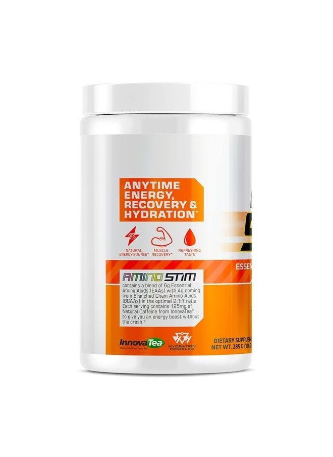 USN - Amino Stim EAAs (Essential Amino Acids) + Energy, 125mg Caffeine, 6g Essential Amino Acids, Hydration Complex, Muscle Growth Recovery, Mango Pineapple, 10.05 Ounce (Pack of 1) - Image 1