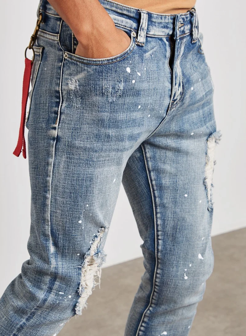 Profound Aesthetic Splatter Jeans