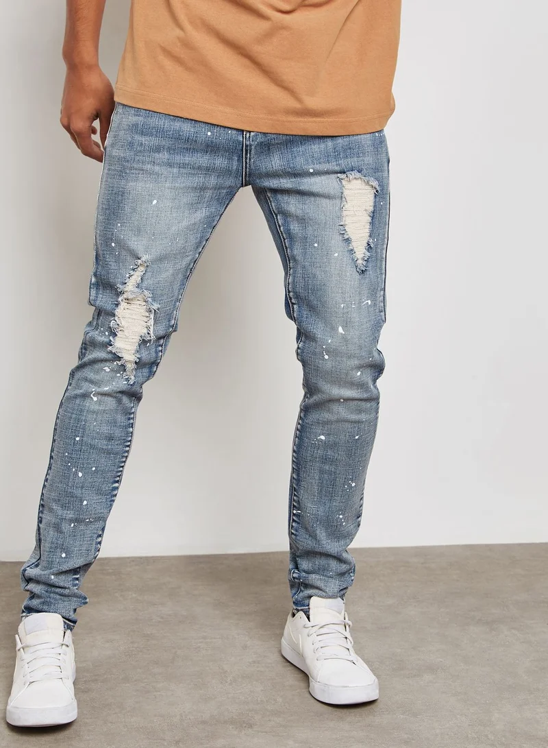 Profound Aesthetic Splatter Jeans