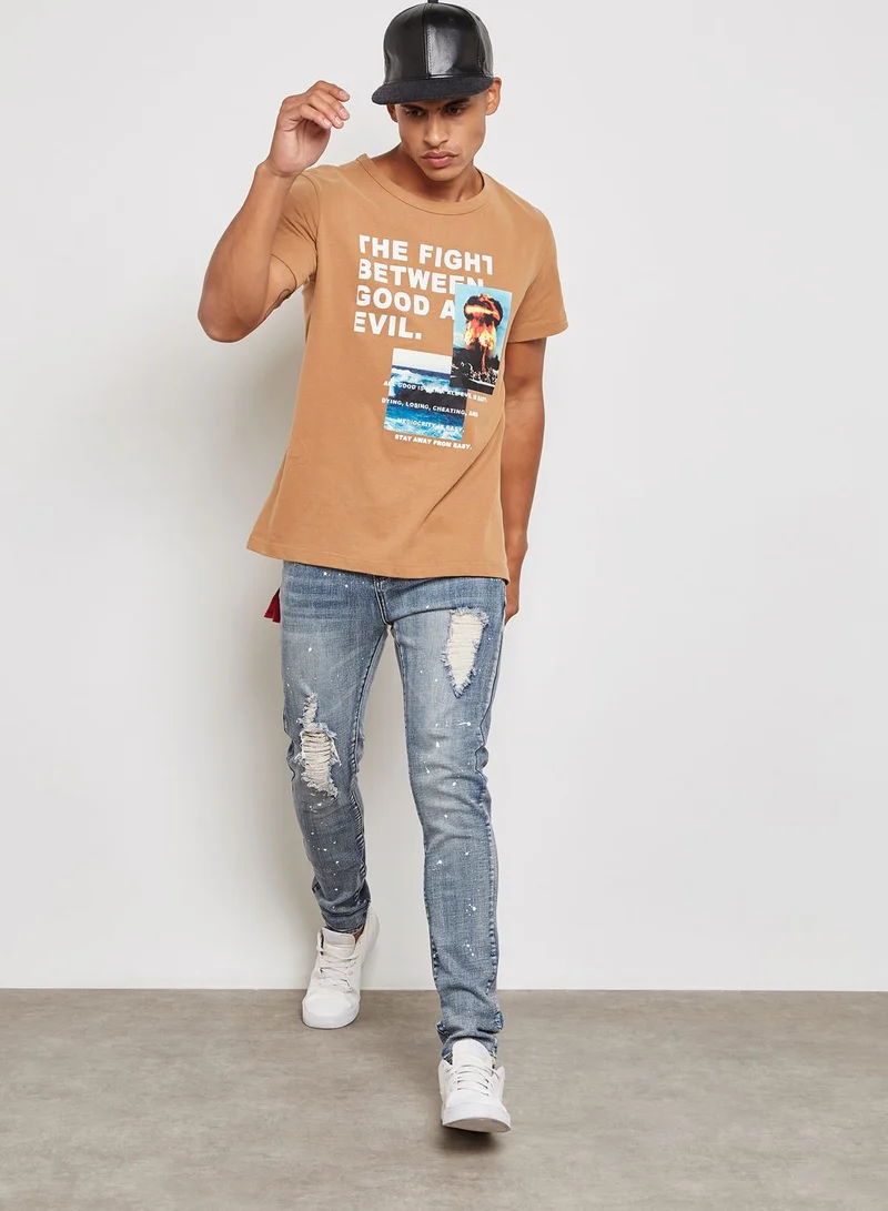 Profound Aesthetic Splatter Jeans