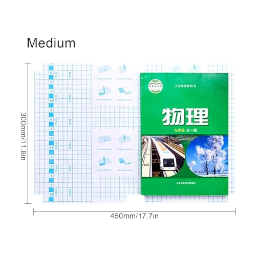 Zevon® Transparent Self-Adhesive Book Cover Sheets [30 Pcs- 3 Different Sizes - 10 Each],Waterproof School Textbook Protective Case Cover - Image 5