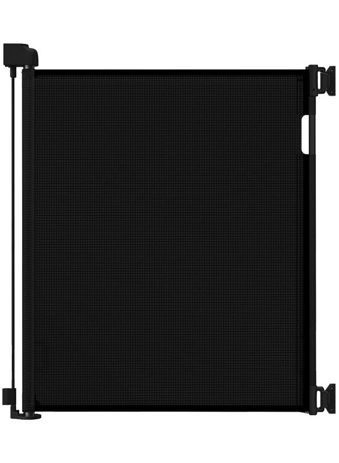 Veraste Retractable Baby Gate for Doorways and Stairs, Mesh Safety Gate for Pet, Indoor & Outdoor Use, One-Hand Operation, Easy Installation, 33.6" Tall, Expands to 55" Wide（Black,33.6"x55" - Image 1